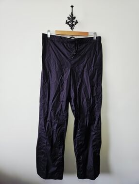 MEC 100% Nylon Rain Pants Size XL Waterproof Black Mountain Equipment Co-op EUC